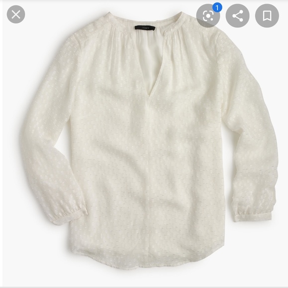 J. Crew Tops - FIRM J Crew TALL will clip dot blouse